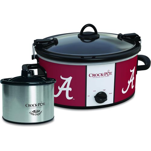  Crock-Pot Wisconsin Badgers Collegiate Cook & Carry Slow Cooker with Bonus 16-ounce Little Dipper Food Warmer