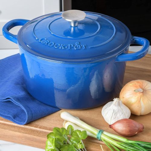  Crock-Pot 69142.02 Dutch Oven, 5-Quart, Blue