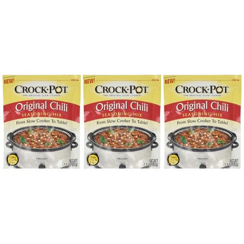  Crock Pot Original Chili Seasoning Mix (1.5 oz Packets) 3 Pack