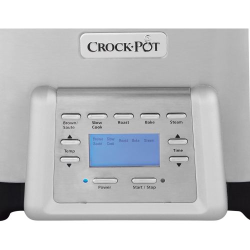  Crock-Pot 6-Quart 5-in-1 Multi-Cooker with Non-Stick Inner Pot, Stainless Steel