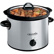 Crock-Pot 3-Quart Round Manual Slow Cooker, Stainless Steel and Black - SCR300-SS