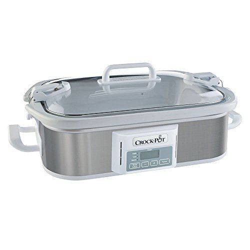  Crock-Pot SCCPCCP350-SS Programmable Digital Casserole Crock Slow Cooker, 3.5 quart, Stainless Steel: Kitchen & Dining