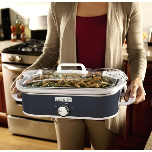  Crock-Pot 3.5-Quart Casserole Crock Manual Slow Cooker, Charcoal