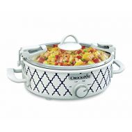 Crockpot 2.5-Quart Mini Casserole Crock Slow Cooker, White/Blue: Kitchen & Dining