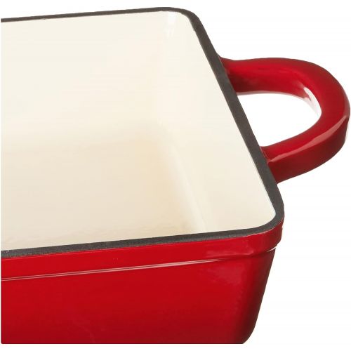  Crock Pot 112006.01 Artisan 13 Inch Enameled Cast Iron Lasagna Pan, Scarlet Red: Kitchen & Dining