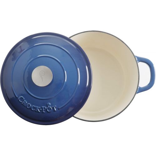  Crock-Pot 69142.02 Dutch Oven, 5-Quart, Blue: Kitchen & Dining