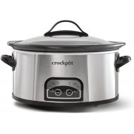 [아마존베스트]Crock Pot Smart Pot Slow Cooker with Easy to Clean Stoneware | Programmable Crock Pot | 6 quart | Stainless Steel