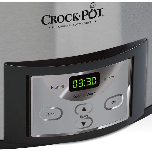  [아마존베스트]Crock-Pot SCCPVL610-S-A 6-Quart Cook & Carry Programmable Slow Cooker with Digital Timer, Stainless Steel