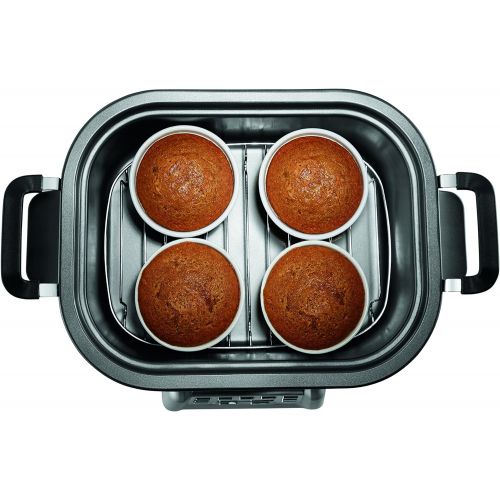  [아마존베스트]Crock-Pot 6-Quart 5-in-1 Multi-Cooker with Non-Stick Inner Pot, Stainless Steel
