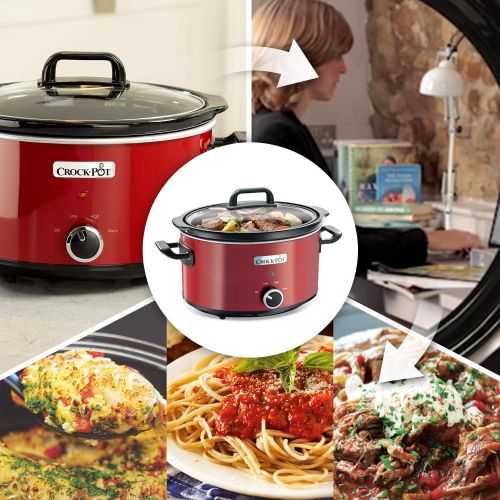  [아마존베스트]Crock-pot slow cooker - the original from the USA, 3.5 L, red