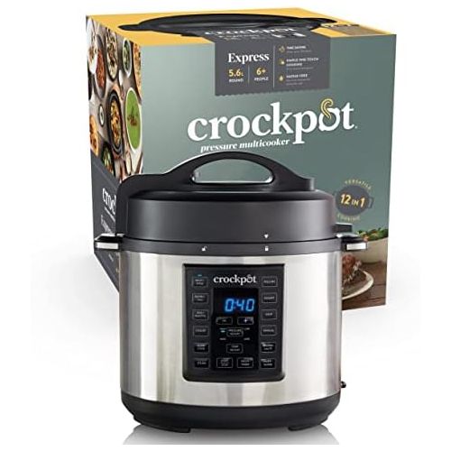  [아마존베스트]Crock-Pot CSC051X 12-in-1 Programmable Multi-Cooker - The Original from the USA | Electric pressure cooker | Steamer | Rice cooker | Slow Cooker | 5.7L | 1000W | stainless steel