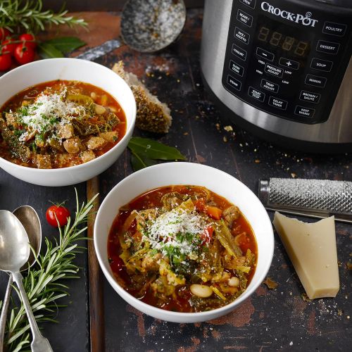  [아마존베스트]Crock-Pot CSC051X 12-in-1 Programmable Multi-Cooker - The Original from the USA | Electric pressure cooker | Steamer | Rice cooker | Slow Cooker | 5.7L | 1000W | stainless steel