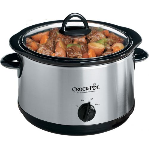크록팟 Crock-Pot Crock-pot 5 Qt Manual Slow Cooker, Stainless Steel by Classic