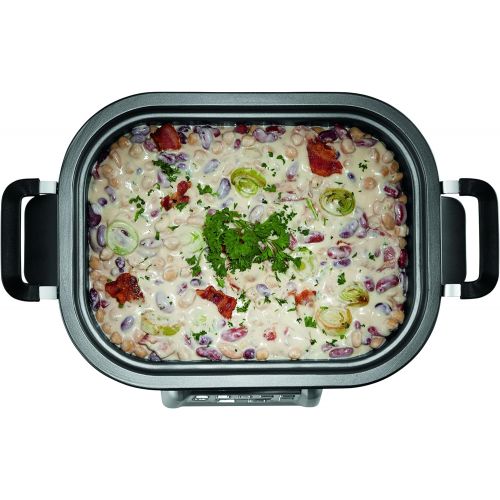 크록팟 Crock-Pot 6-Quart 5-in-1 Multi-Cooker with Non-Stick Inner Pot, Stainless Steel