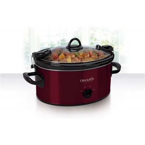 크록팟 Crock-Pot 6-Quart Cook & Carry Manual Portable Slow Cooker, Stainless Steel