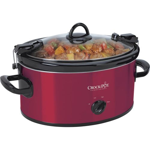 크록팟 Crock-Pot 6-Quart Cook & Carry Manual Portable Slow Cooker, Stainless Steel