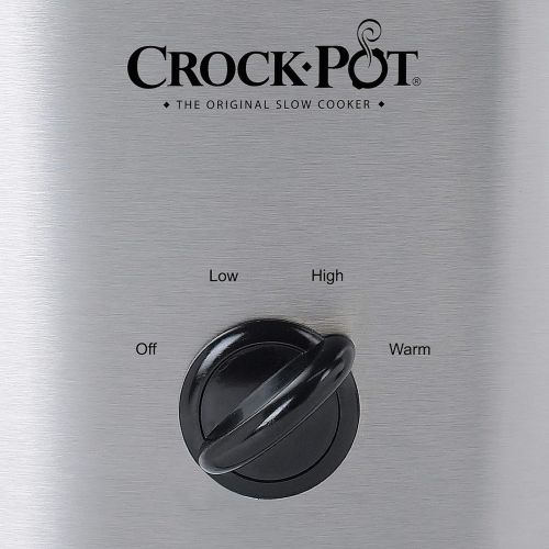 크록팟 Crock-Pot 6-Quart Cook & Carry Manual Portable Slow Cooker, Stainless Steel