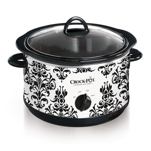 크록팟 Crockpot Crock-Pot 4.5-Quart Manual Slow Cooker, Damask Pattern
