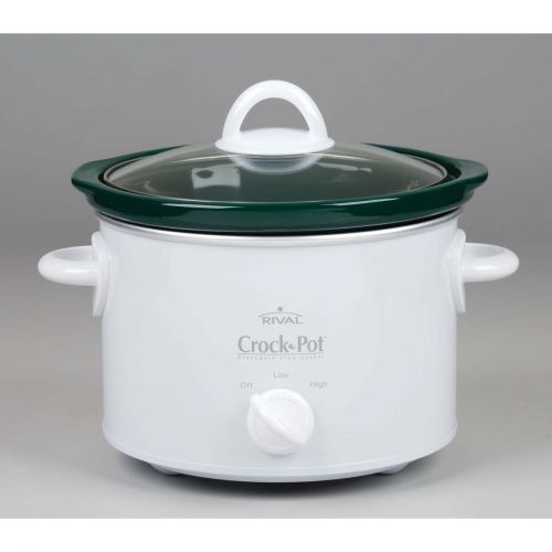  Crockpot Crock Pot Slow Cooker 2.5 Qt. Capacity Glass Lid, Stoneware White