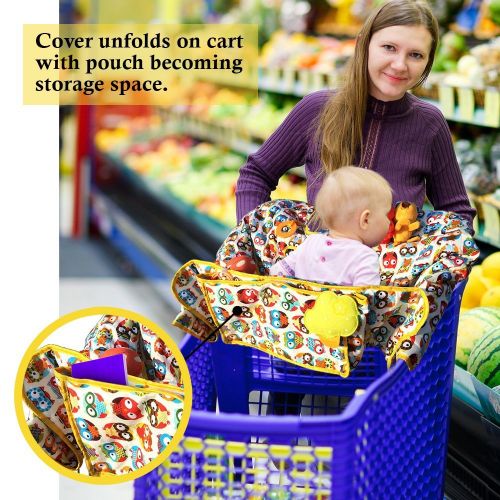  Crocnfrog 2-in-1 Shopping Cart Cover | High Chair Cover for Baby | Large