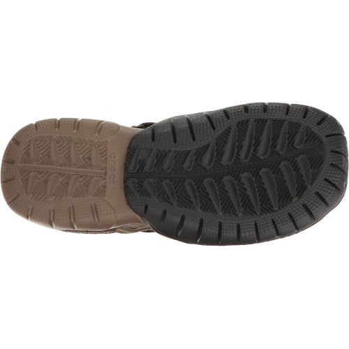 크록스 Crocs Mens Swiftwater Leather Fisherman Sandal