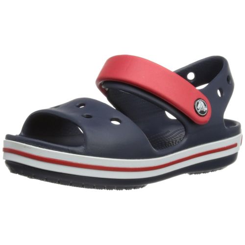 크록스 Crocs Kids Unisex Crocband Sandal (Toddler/Little Kid) Navy/Red 13 M US Little Kid