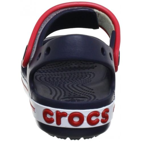 크록스 Crocs Kids Unisex Crocband Sandal (Toddler/Little Kid) Navy/Red 13 M US Little Kid