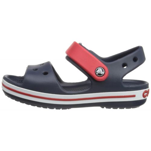 크록스 Crocs Kids Unisex Crocband Sandal (Toddler/Little Kid) Navy/Red 13 M US Little Kid