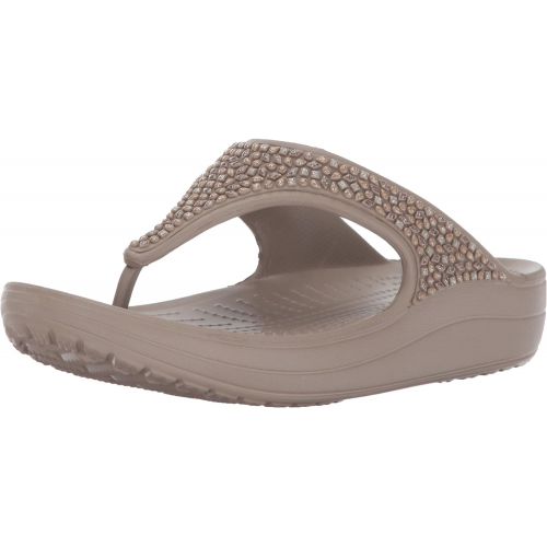 크록스 Crocs Womens Sloane Embellished Platform Flip