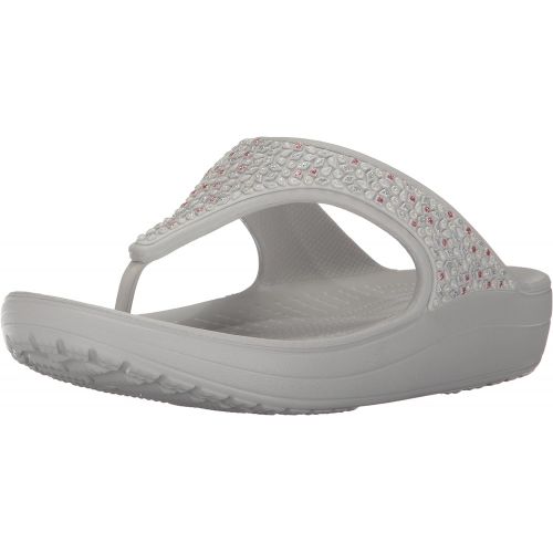 크록스 Crocs Womens Sloane Embellished Platform Flip