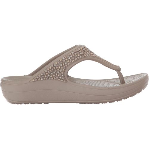 크록스 Crocs Womens Sloane Embellished Platform Flip