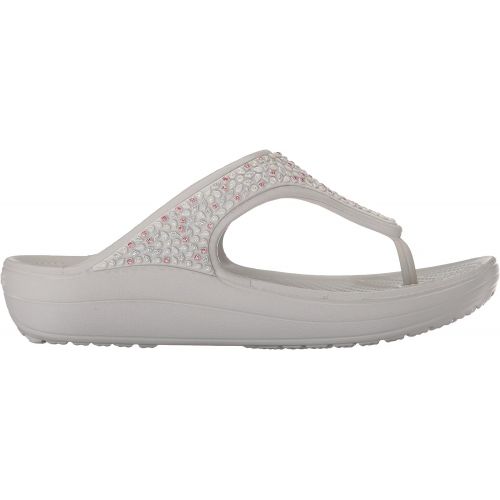 크록스 Crocs Womens Sloane Embellished Platform Flip