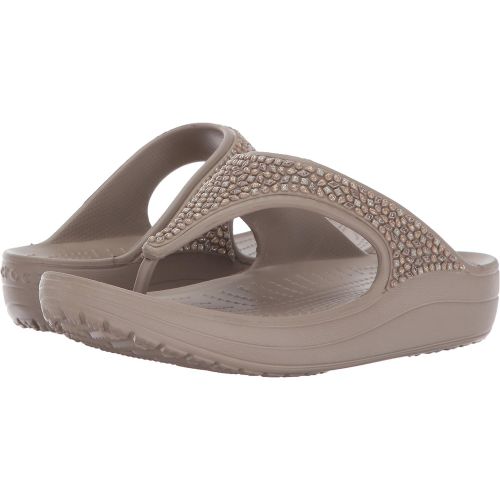 크록스 Crocs Womens Sloane Embellished Platform Flip