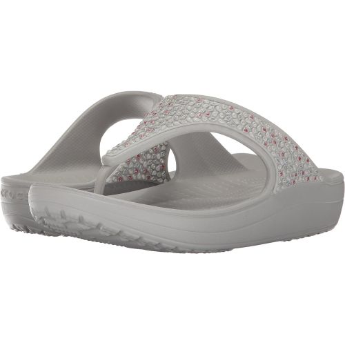 크록스 Crocs Womens Sloane Embellished Platform Flip