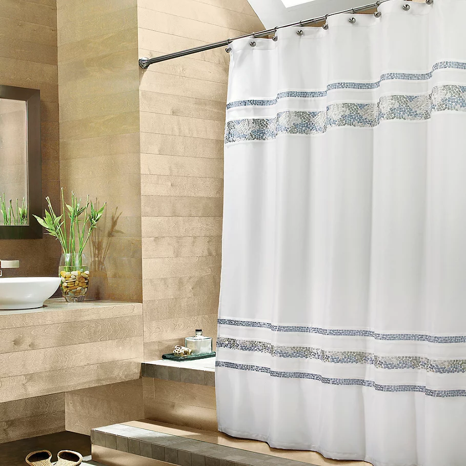  Croscill Spa Tile Fabric Shower Curtain