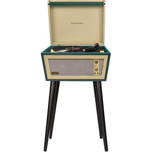 크로슬리 Crosley CR6231D-GR Sterling Portable Turntable with Aux-In and Bluetooth, Green & Cream