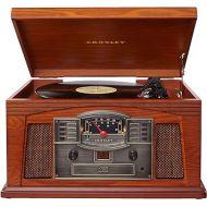 Crosley CR42D-PA Lancaster 3-Speed Turntable with Radio, CD/Cassette Player, Aux-in and Bluetooth, Paprika