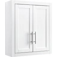 Crosley Furniture Savannah Bathroom Wall Cabinet, White