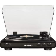Crosley T400D-BK Fully Automatic Bluetooth 2-Speed Turntable Record Player with Built-in Preamp, Black