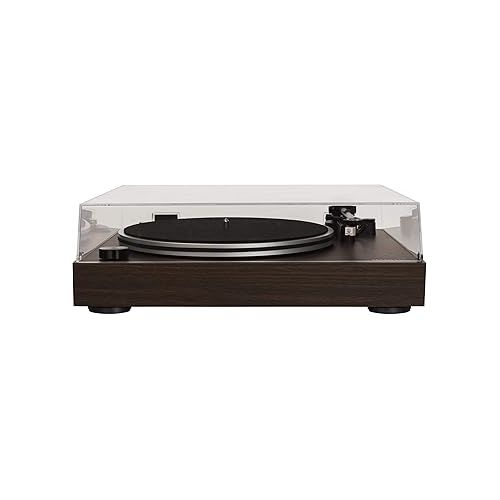 크로슬리 Crosley C8A-WA Belt-Driven Record Player Turntable with Built-in Pre-Amp, Adjustable Tonearm, AT3600L Cartridge, and Audio Grade MDF Plinth, Walnut