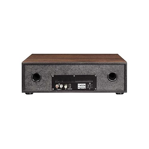 크로슬리 Crosley CR3501A-WA Fleetwood Bluetooth FM Clock Radio and CD Player, Walnut