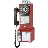 Crosley CR56-RE 1950's Payphone with Push Button Technology, Red