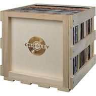 Crosley AC1017A-NA Stackable Record Storage Crate Holds up to 40 Albums, Natural