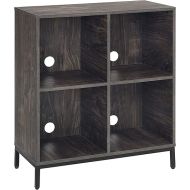 Crosley Furniture Jacobsen Record Storage Cube Bookcase, Brown Ash