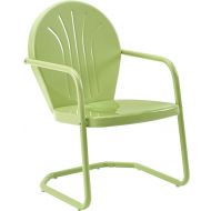 Crosley Furniture CO1001A-KL Griffith Retro Metal Outdoor Chair, Key Lime