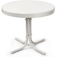 Crosley Furniture Gracie Retro 22-inch Metal Outdoor Side Table - Alabaster White