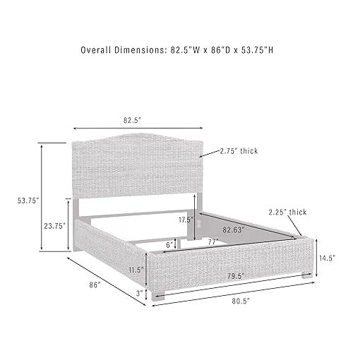 크로슬리 Crosley Furniture Serena Bed Set, King, Banana Leaf