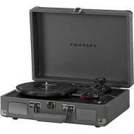Crosley CR8005F-SG Cruiser Plus Vintage 3-Speed Bluetooth in/Out Suitcase Vinyl Record Player Turntable, Slate