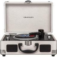 Crosley CR8050A-WS Mini Suitcase Turntable for 3-inch Vinyl Records, White Sand