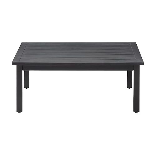 크로슬리 Crosley Furniture CO6264-MB Clark Outdoor Metal Coffee Table, Matte Black